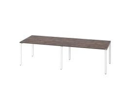 Cтол для переговоров, на П-образном каркасе 2100x1250x750 RM080-210x125 Дуб Апрельский шоколад/Белый