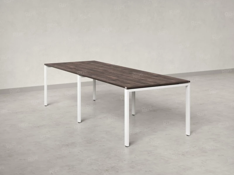 Cтол для переговоров, на П-образном каркасе 2100x1250x750 RM080-210x125 Дуб Апрельский шоколад/Белый