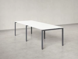 Cтол для переговоров, на П-образном каркасе 2500x1200x750 RM080-250x120 Белый/Серый