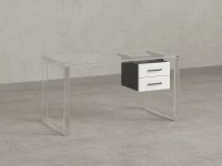 Тумба подвесная, два ящика 400x452x300 RM201-16х8 Белый/Серый