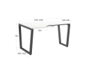 Стол угловой, U-опора, левый 1400x900/1200x750, RM051-14x9-12 Белый/Серый