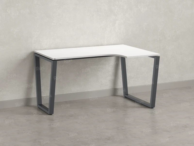 Стол угловой, U-опора, правый 1800x900/1200x750, RM050-18x9-12 Белый/Серый