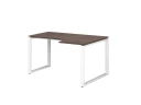 Стол угловой, О-опора, правый 1400x600/900x750, RM054-14x6-9 Дуб Апрельский шоколад/Белый