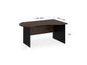 BRL RB004-160х100R Стол асимметричный правый 1600х1000х740 Венге/Черный