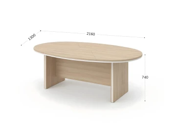 Конференц-стол составной 2160х1300х740 RB008-216х130 Акация/Белый