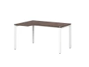 Стол угловой, П-опора, левый 1800x600/900x750, RM053-18x6-9 Дуб Апрельский шоколад/Белый