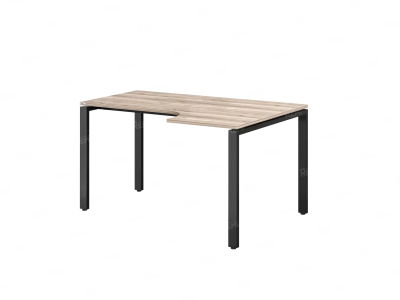 Стол угловой, П-опора, правый 1800x700/900x750, RM052-18x7-9 Дуб Маувелла/Черный