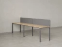 Бенч-система в 1 ряд, 2 рабочих места 2 тканевых экранов 3200x800x750 RM167-3-32x8 Вяз Швейцарский светлый/Серый