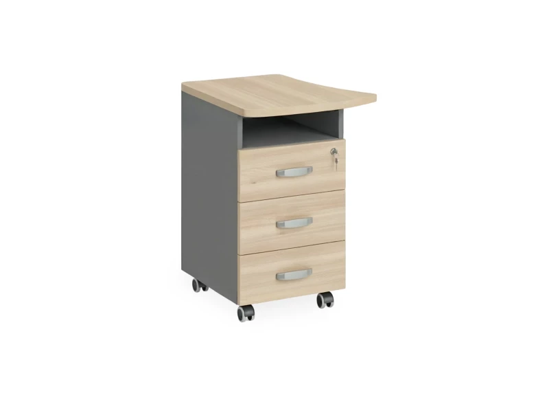 BRL RB085-53х60L Тумба приставная левая 530х600х740 Акация/Серый вулканический