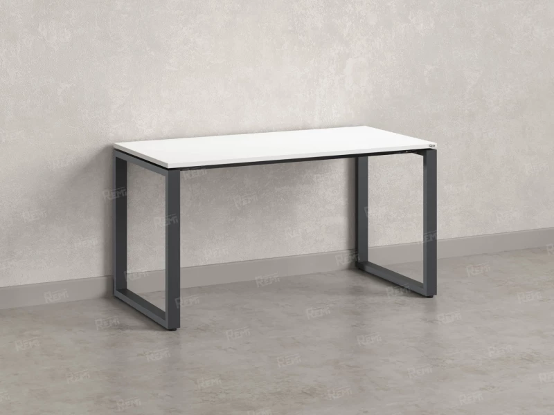 Стол прямой на O-образных опорах 1200x600x750 RM002-12x6 Белый/Серый