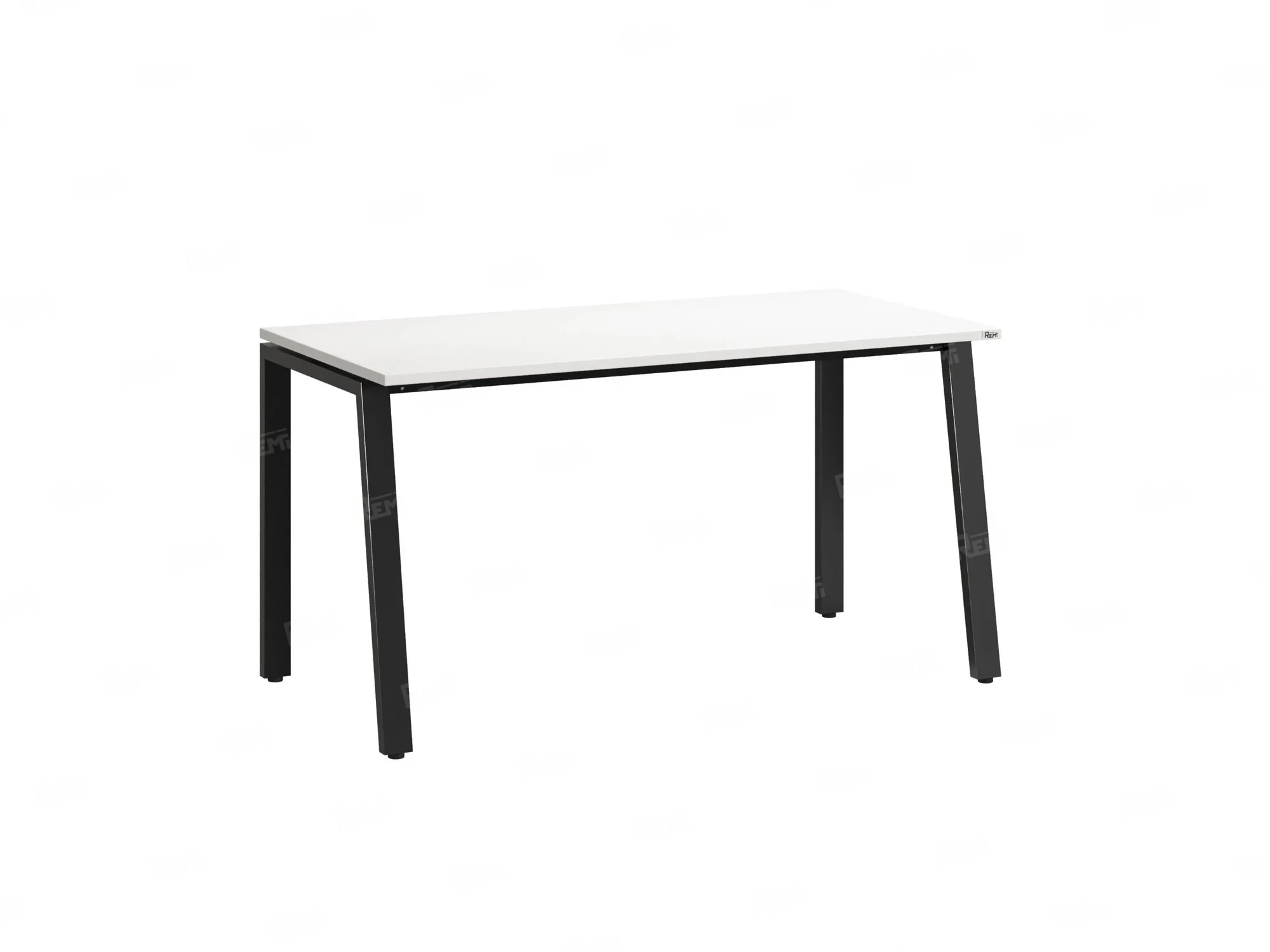 Стол прямой на Л-образных опорах 1000x700x750 RM004-10x7 Белый/Черный