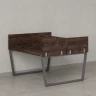 Бенч-система, 2 рабочих места, 5 ЛДСП экранов 1000x1600x750 RM172-4-10x16 Дуб Апрельский шоколад/Серый
