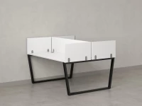 Бенч-система, 2 рабочих места, 5 ЛДСП экранов 1600x1200x750 RM172-4-16x12 Белый/Черный