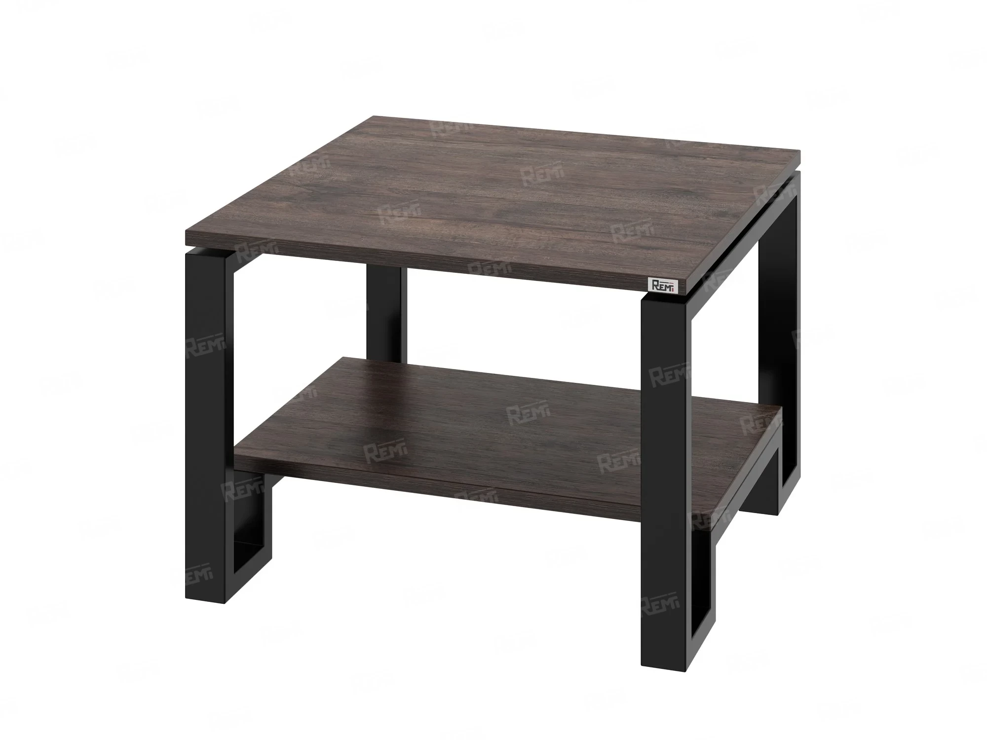 Журнальный стол с полкой 1200x600x550 RM181-12x6 Дуб Апрельский шоколад/Черный