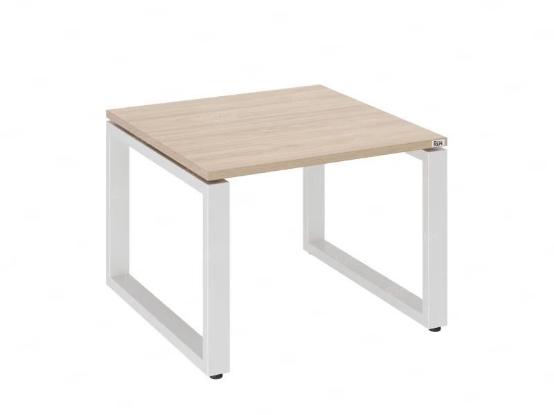 Журнальный стол с полкой 1200x800x550 RM182-12x8 Вяз Швейцарский светлый/Белый