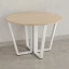 Круглый стол на U-образных опорах 1400x1400x750 RM188-14x14 Вяз Швейцарский светлый/Белый