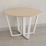 Круглый стол на U-образных опорах 1400x1400x750 RM188-14x14 Вяз Швейцарский светлый/Белый