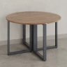 Круглый стол на О-образных опорах 1200x1200x750 RM187-12x12 Дуб Юстус/Серый