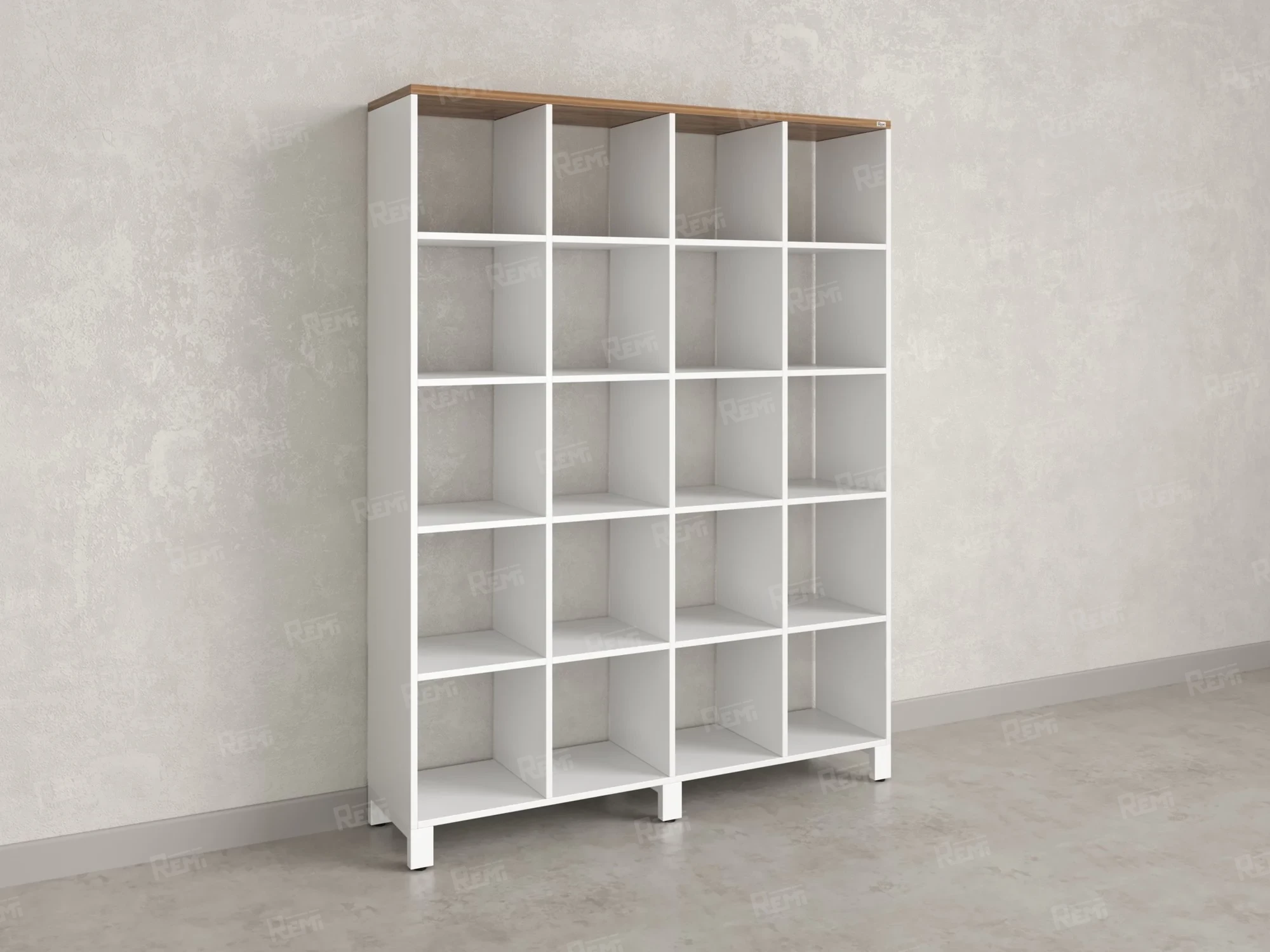 Стеллаж, 20 ячеек 1500х370х1980 RM144-150x37 Дуб Юстус/Белый