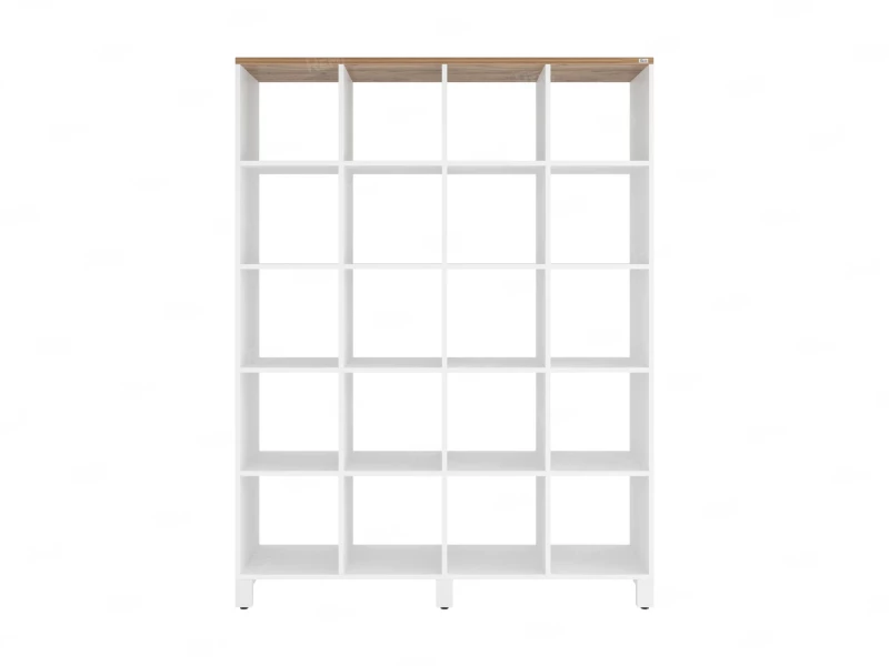 Стеллаж, 20 ячеек 1500х370х1980 RM144-150x37 Дуб Юстус/Белый