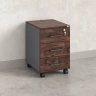 Тумба мобильная, 3 ящика 400x500x600 RM120-40x50 Дуб Апрельский шоколад/Серый