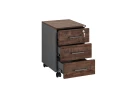 Тумба мобильная, 3 ящика 400x500x600 RM120-40x50 Дуб Апрельский шоколад/Серый