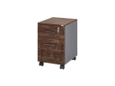Тумба мобильная, 3 ящика 400x500x600 RM120-40x50 Дуб Апрельский шоколад/Серый