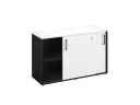 Низкий шкаф-купе на регулируемых опорах 1200x420x750 RM125-120x42 Белый/Черный