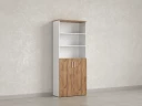 Шкаф комбинированный, регулируемые опоры, 6 уровней 900x420x2100 RM155-90x41 Дуб Юстус/Белый