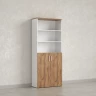 Шкаф комбинированный, регулируемые опоры, 6 уровней 900x420x2100 RM155-90x41 Дуб Юстус/Белый