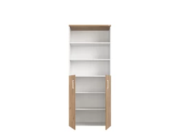 Шкаф комбинированный, регулируемые опоры, 6 уровней 900x420x2100 RM155-90x41 Дуб Юстус/Белый