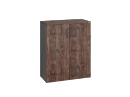 Шкаф распашной, регулируемые опоры, 3 уровня 900x420x1100 RM150-90x42 Дуб Апрельский шоколад/Серый