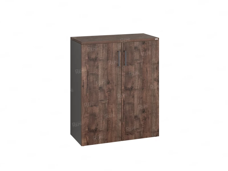 Шкаф распашной, регулируемые опоры, 3 уровня 900x420x1100 RM150-90x42 Дуб Апрельский шоколад/Серый