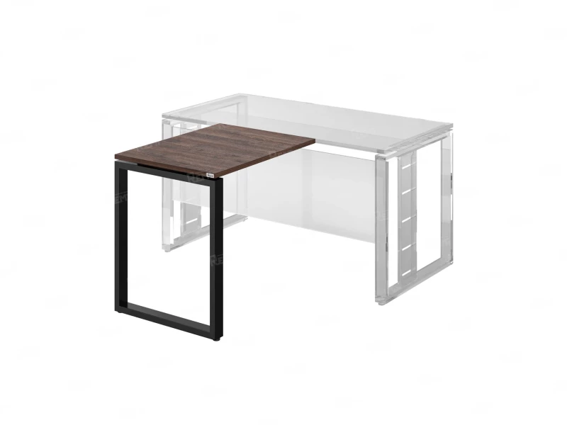 Брифинг прямой, с парящей столешнецей, на О-образном каркасе 800x800x750 RM072-8x8 Дуб Апрельский шоколад/Черный