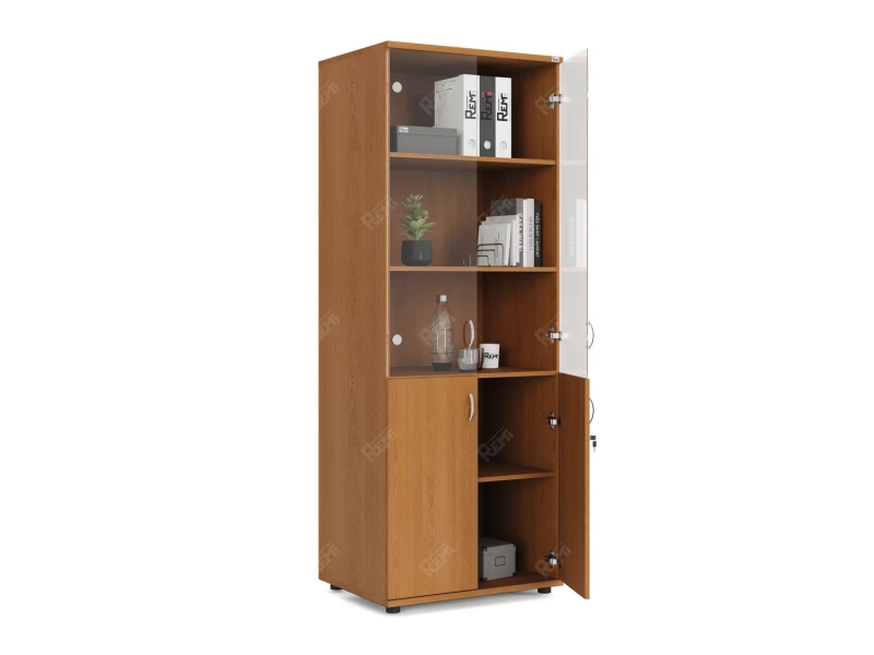 Шкаф комбинированный RLG039 700х550х1830 Вишня, Серия ЛАЙТ | LIGHT