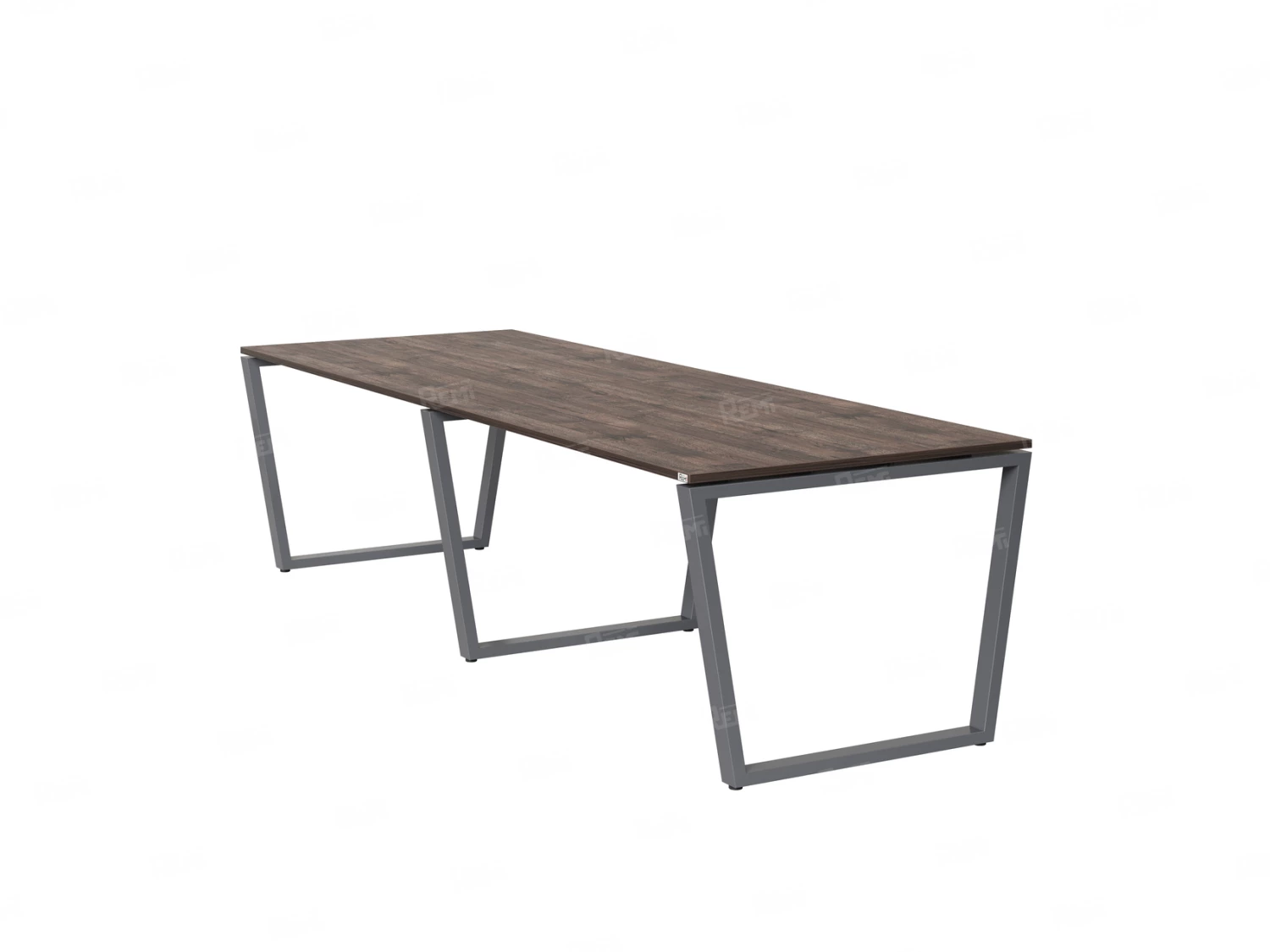Cтол для переговоров, на V-обазном каркасе 2200x1600x750 RM082-220x160 Дуб Апрельский шоколад/Серый