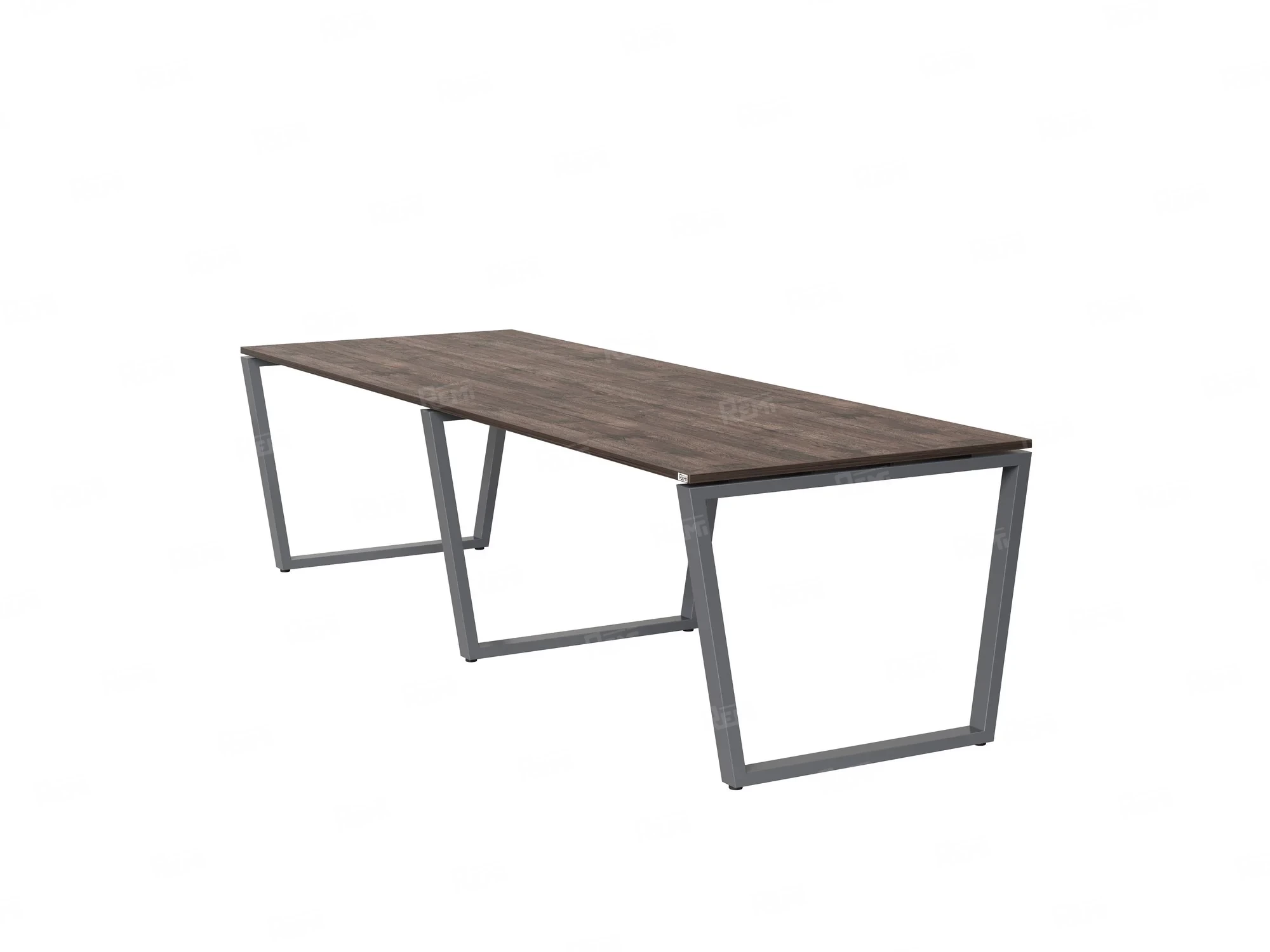 Cтол для переговоров, на V-обазном каркасе 2500x1450x750 RM082-250x145 Дуб Апрельский шоколад/Серый