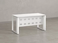 Стол прямой на О-образных опорах с металлическим экраном 1200x900x750 RM042-12x9 Белый/Белый