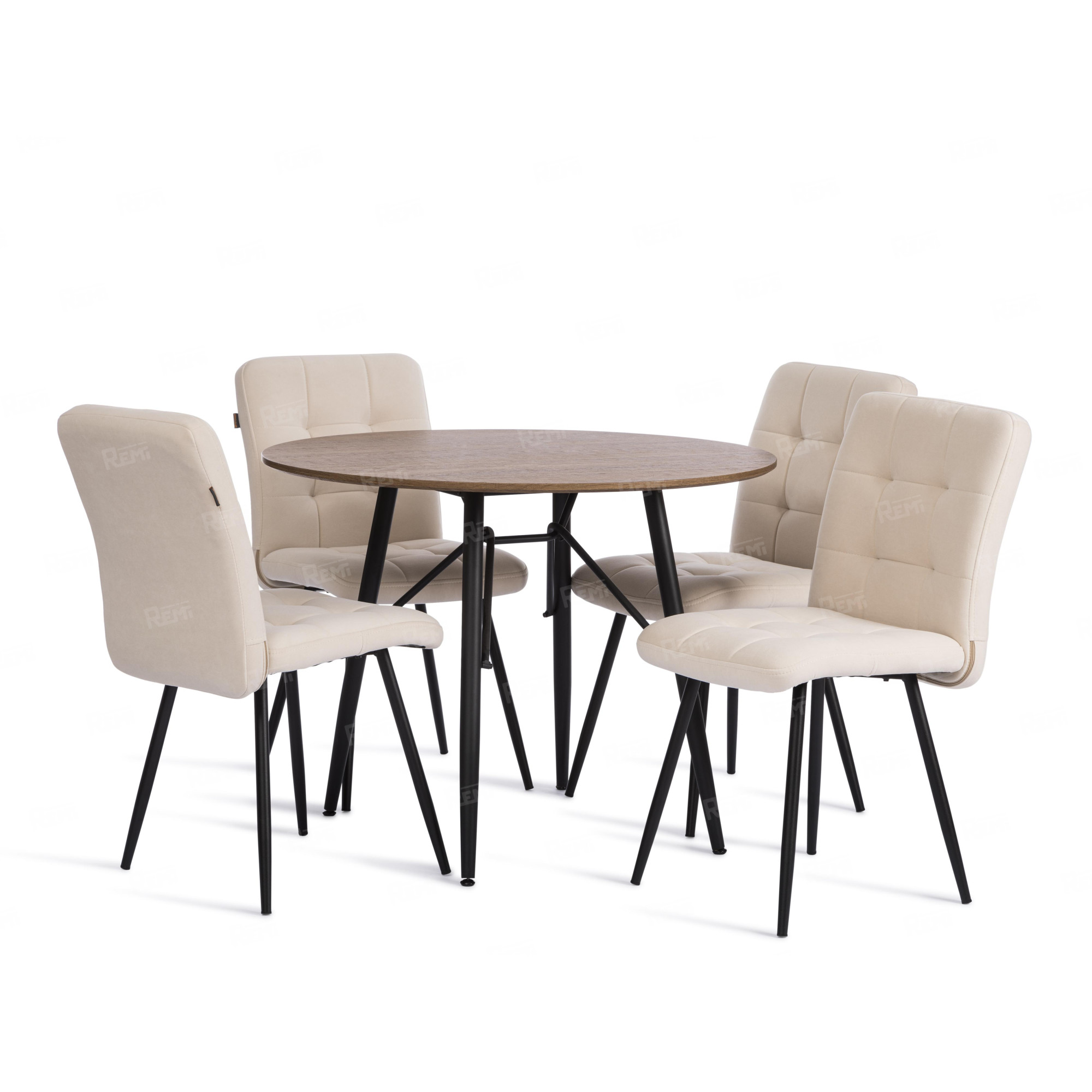 Стул обеденный Medeo Молочный/Молочный, Флок (арт. 24648)