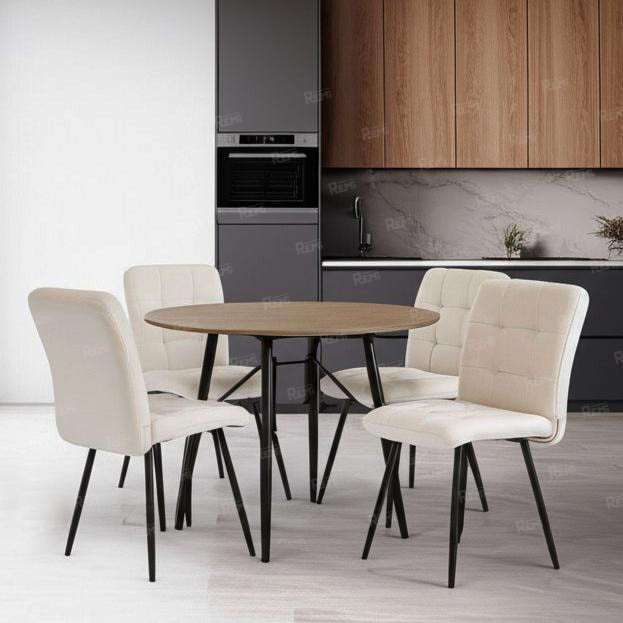 Стул обеденный Medeo Молочный/Молочный, Флок (арт. 24648)