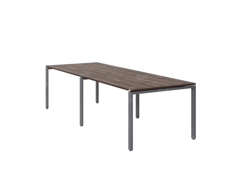 Cтол для переговоров, на П-образном каркасе 2400x1200x750 RM080-240x120 Дуб Апрельский шоколад/Серый