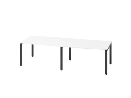 Cтол для переговоров, на П-образном каркасе 2500x1200x750 RM080-250x120 Белый/Черный