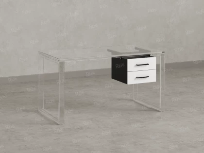Тумба подвесная, два ящика 400x452x300 RM201-16х8 Белый/Черный