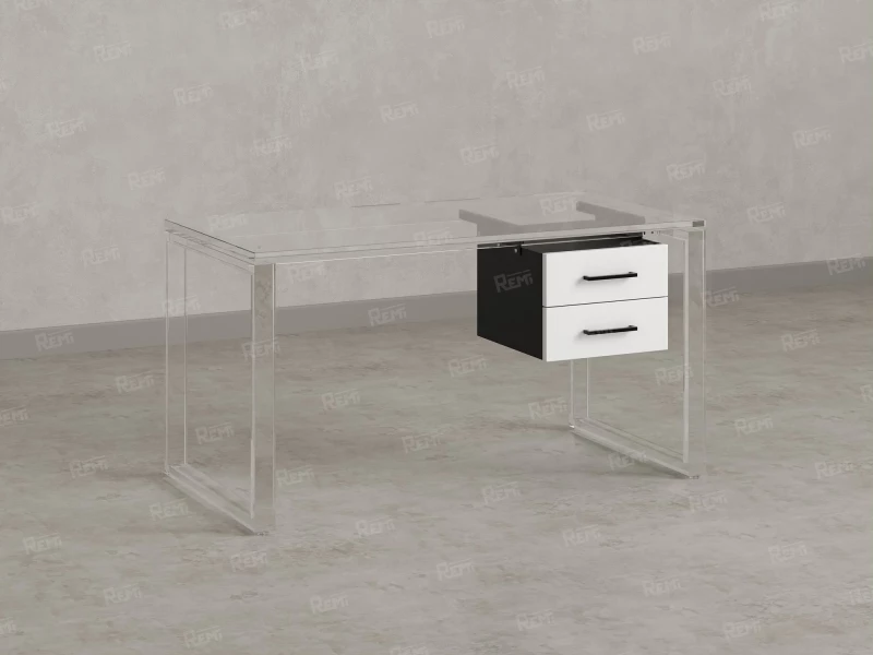 Тумба подвесная, два ящика 400x452x300 RM201-16х8 Белый/Черный