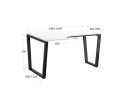 Стол угловой, U-опора, левый 1400x900/1200x750, RM051-14x9-12 Белый/Черный