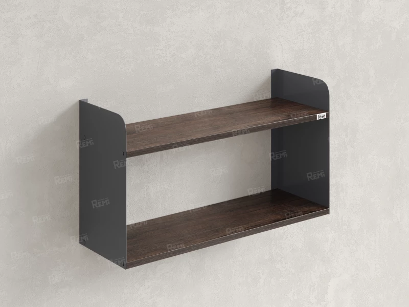Полка настенная 900x300x500 RM190-90x30 Дуб Апрельский шоколад/Серый
