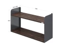 Полка настенная 900x300x500 RM190-90x30 Дуб Апрельский шоколад/Серый