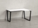 Стол угловой, U-опора, правый 1800x900/1200x750, RM050-18x9-12 Белый/Черный