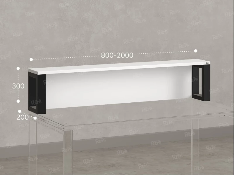 Надстройка для стола 2000x200x300 RM208-200x40 Белый/Черный