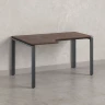 Стол угловой, П-опора, левый 1800x600/900x750, RM053-18x6-9 Дуб Апрельский шоколад/Серый